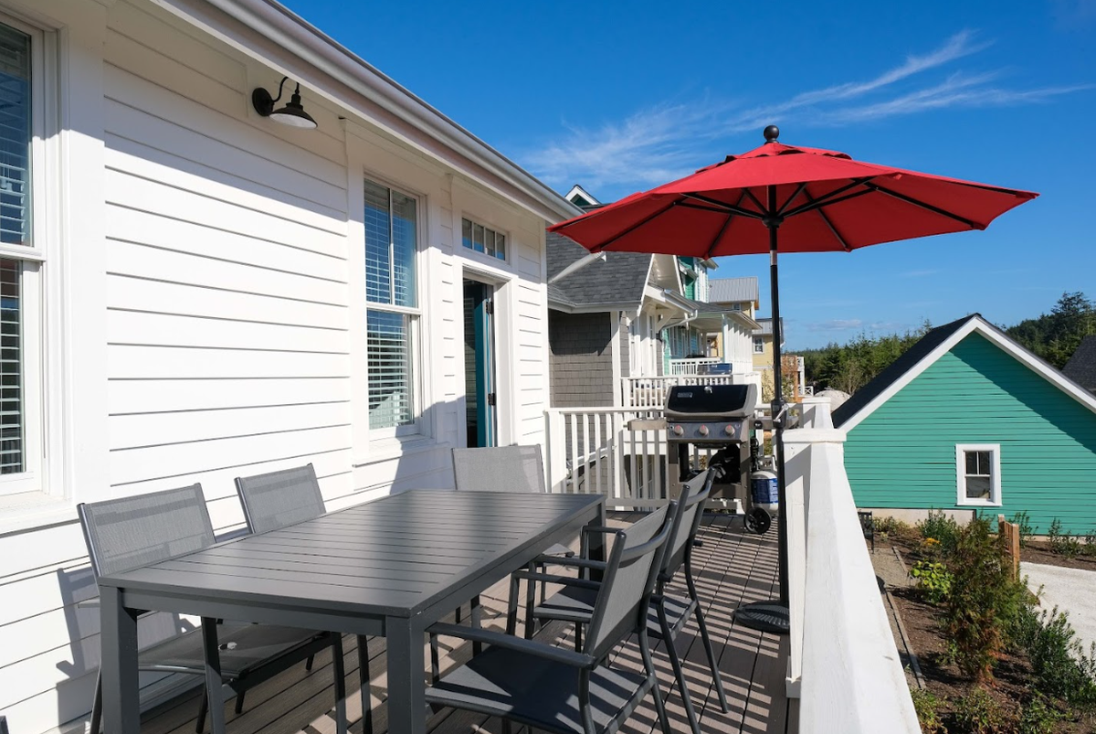 Enjoy grilling and dining on the back deck