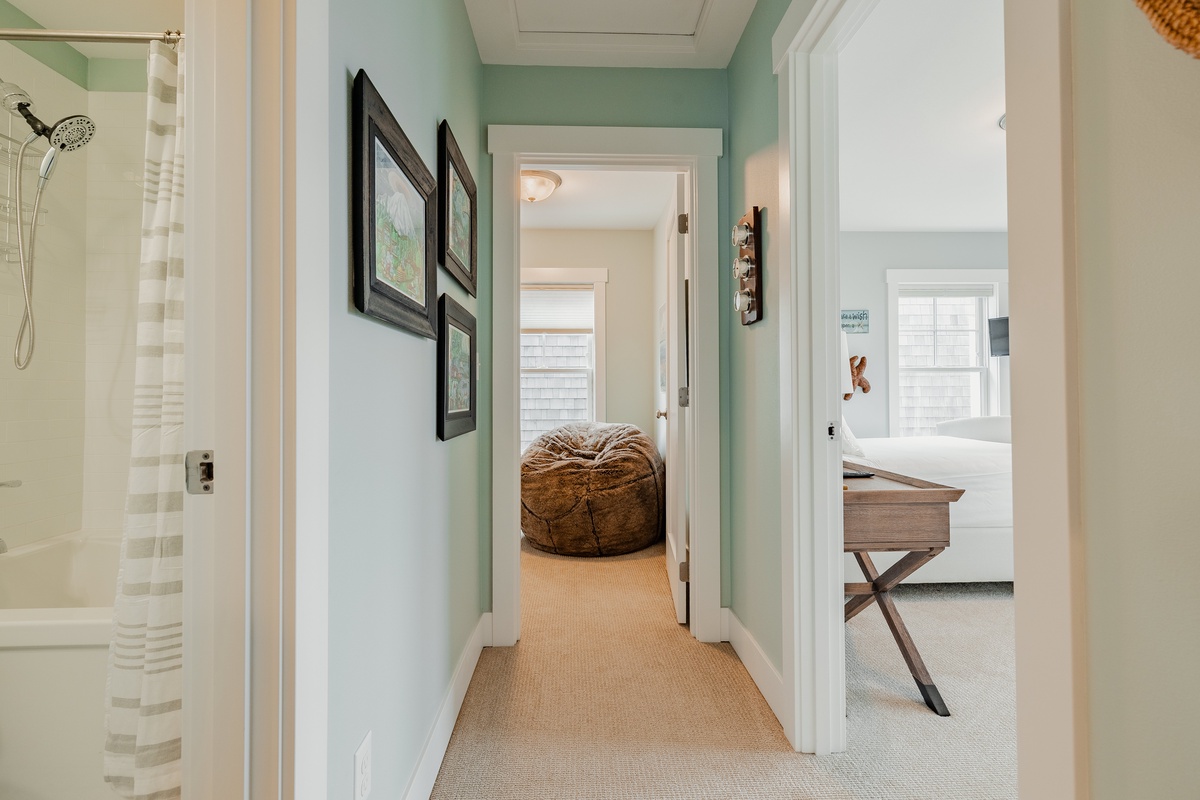 Bunk bedrooms is located down the hall