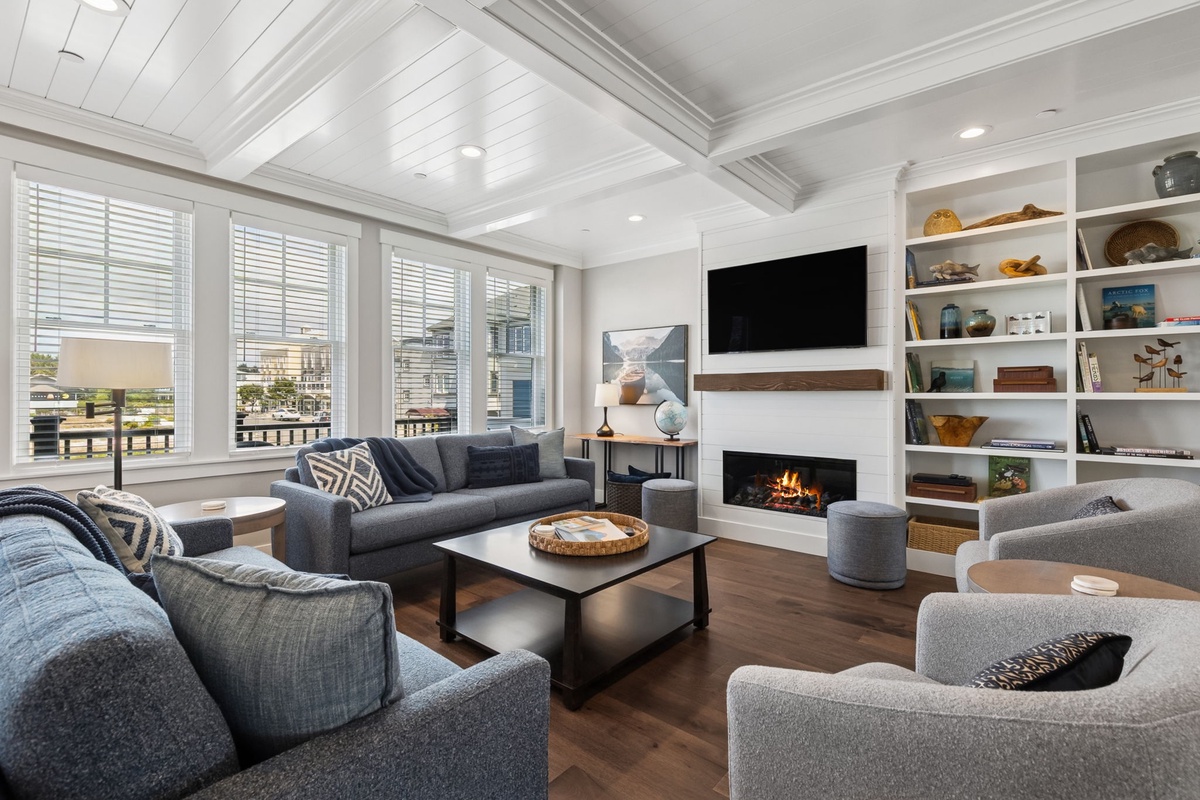 Living room with ocean views