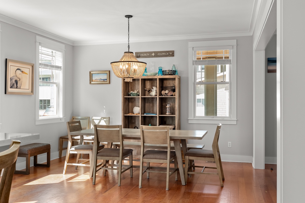 View of dining table from the kitchen