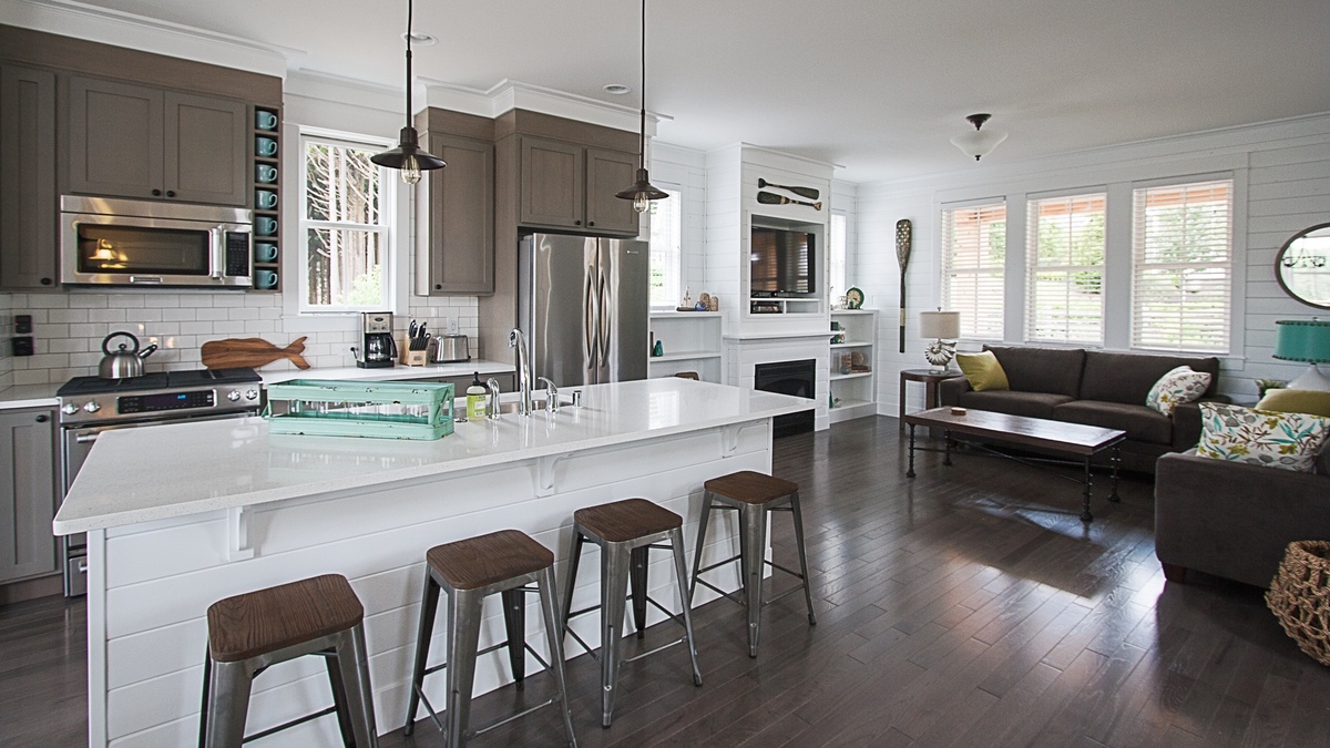 Kitchen with luxury stainless steel appliances and granite counter tops