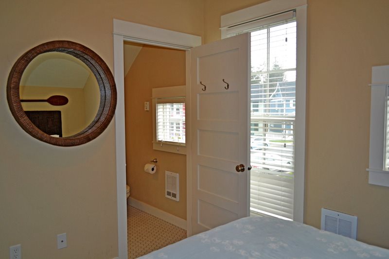 Carriage House in-suite bathroom with step-in shower