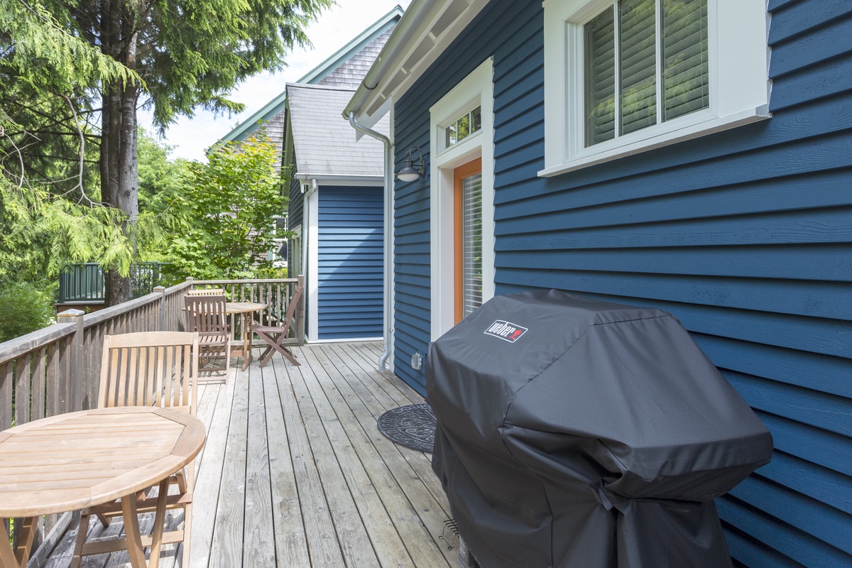 Back deck with bbq