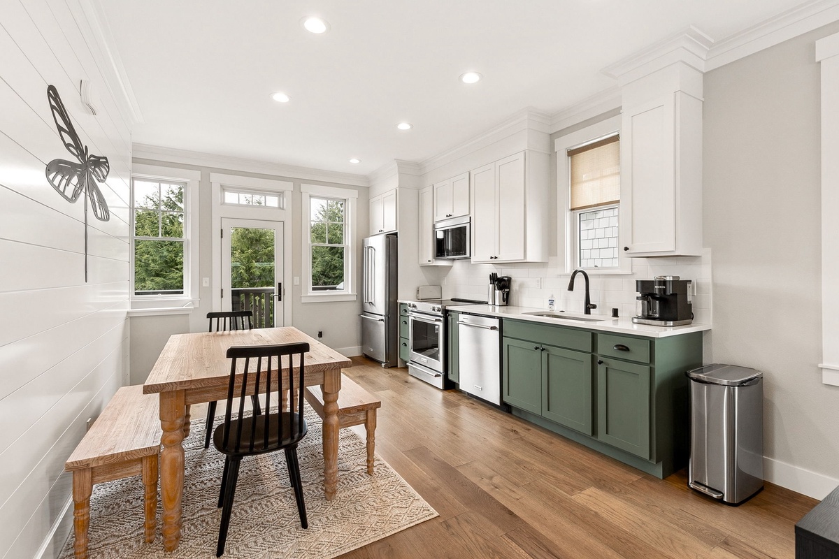 Kitchen and dining area