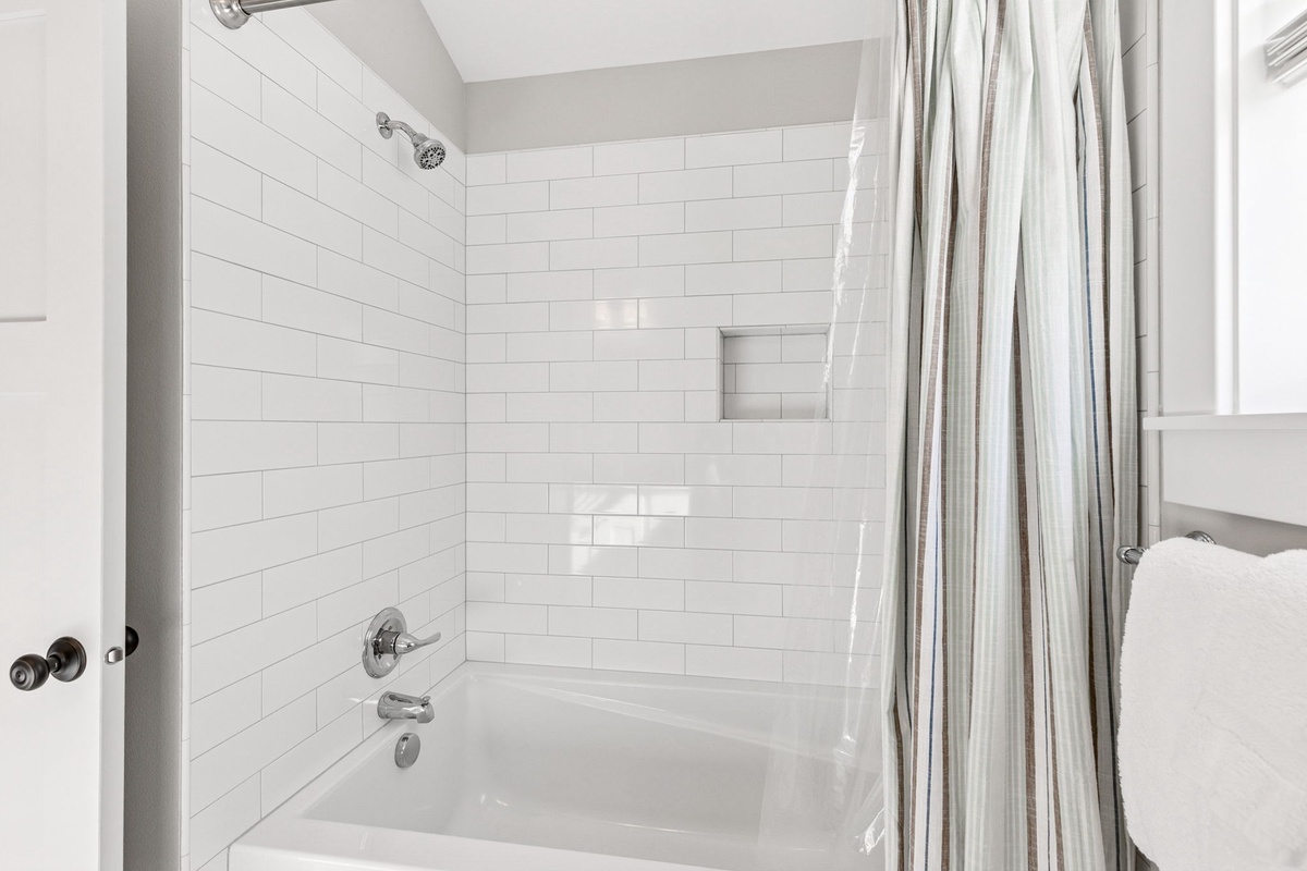 Shower in shared full bathroom