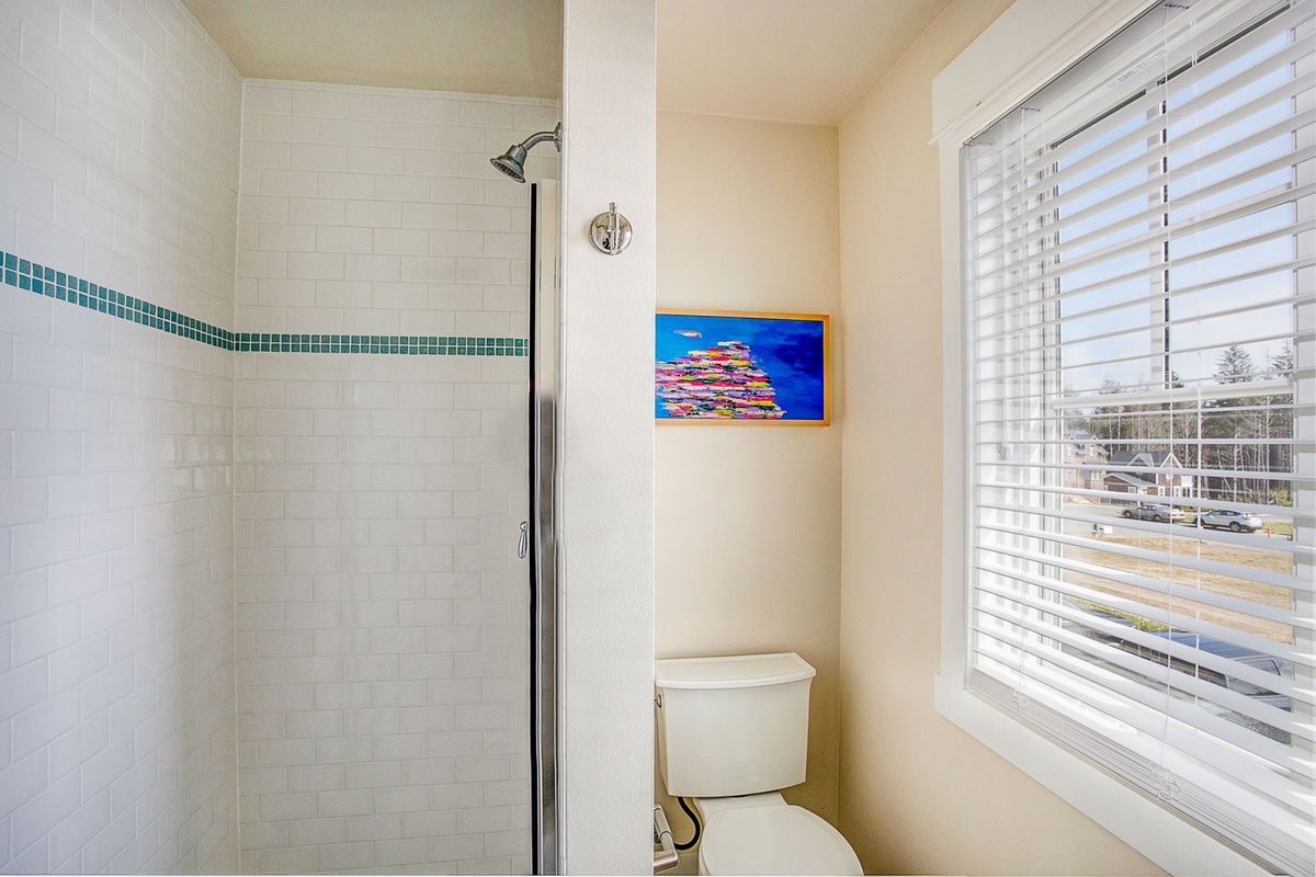 Second floor bathroom with shower