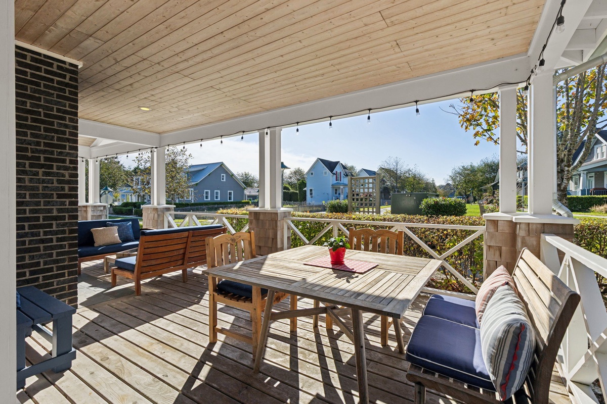 Covered wraparound porch