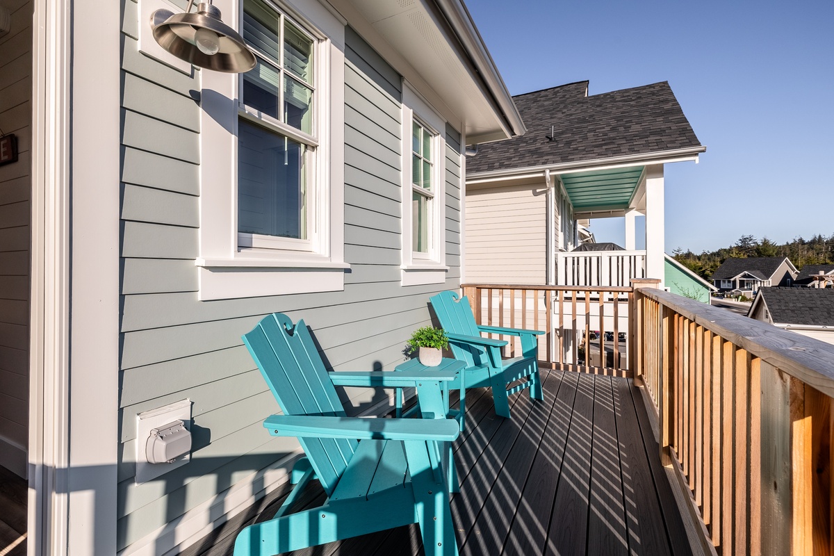 Back deck with seating