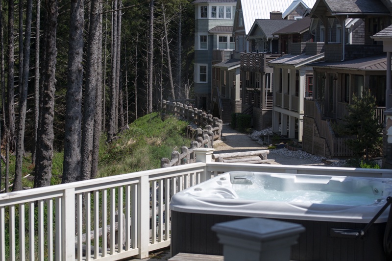 Ocean view from the private 8 person hot tub