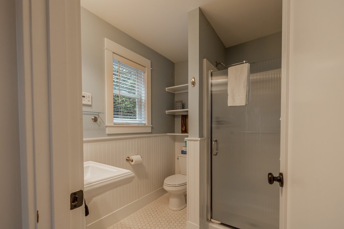 Bathroom with walk in shower