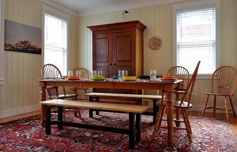 Dining room with bench seating