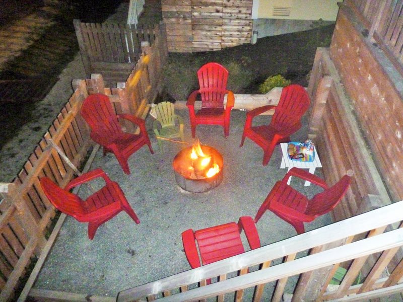 Fire pit at night