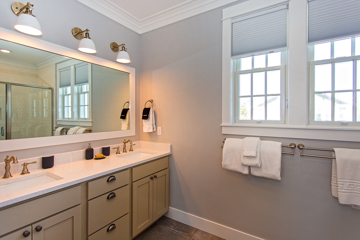 Refresh and rejuvenate in the bathroom with heated floor
