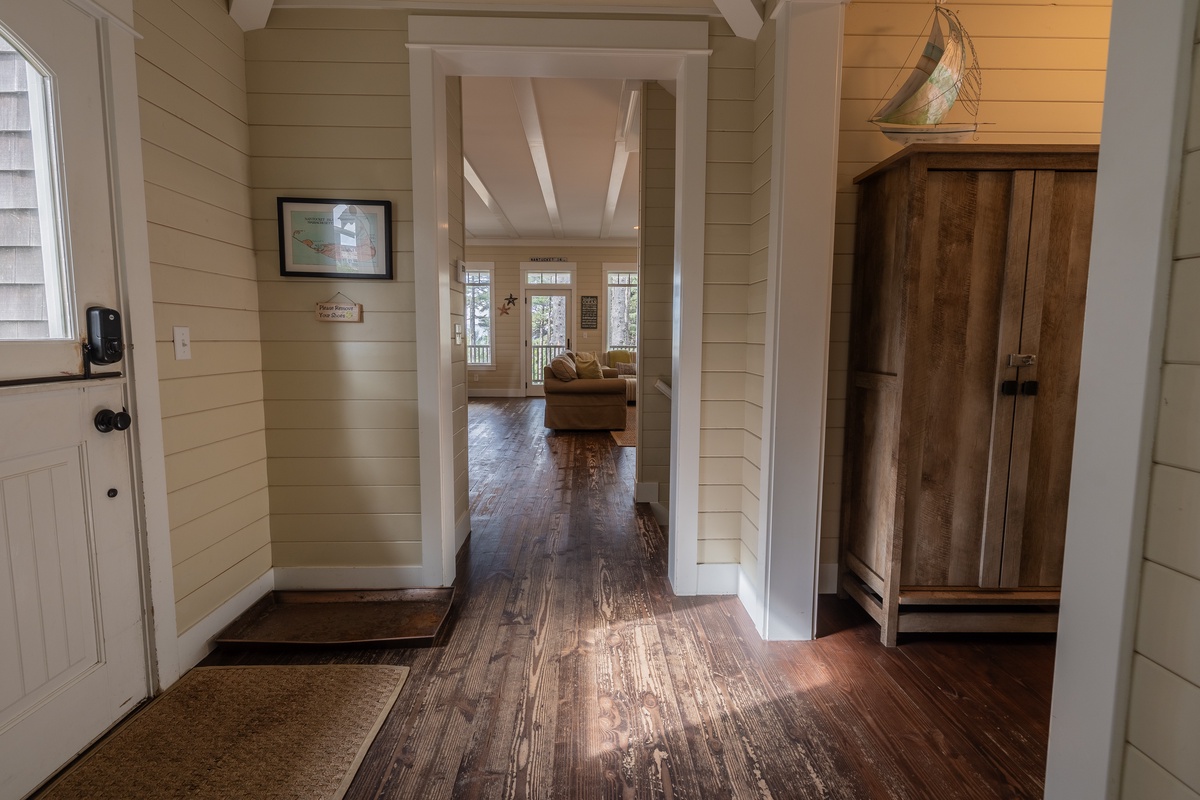 Entry hallway to living room