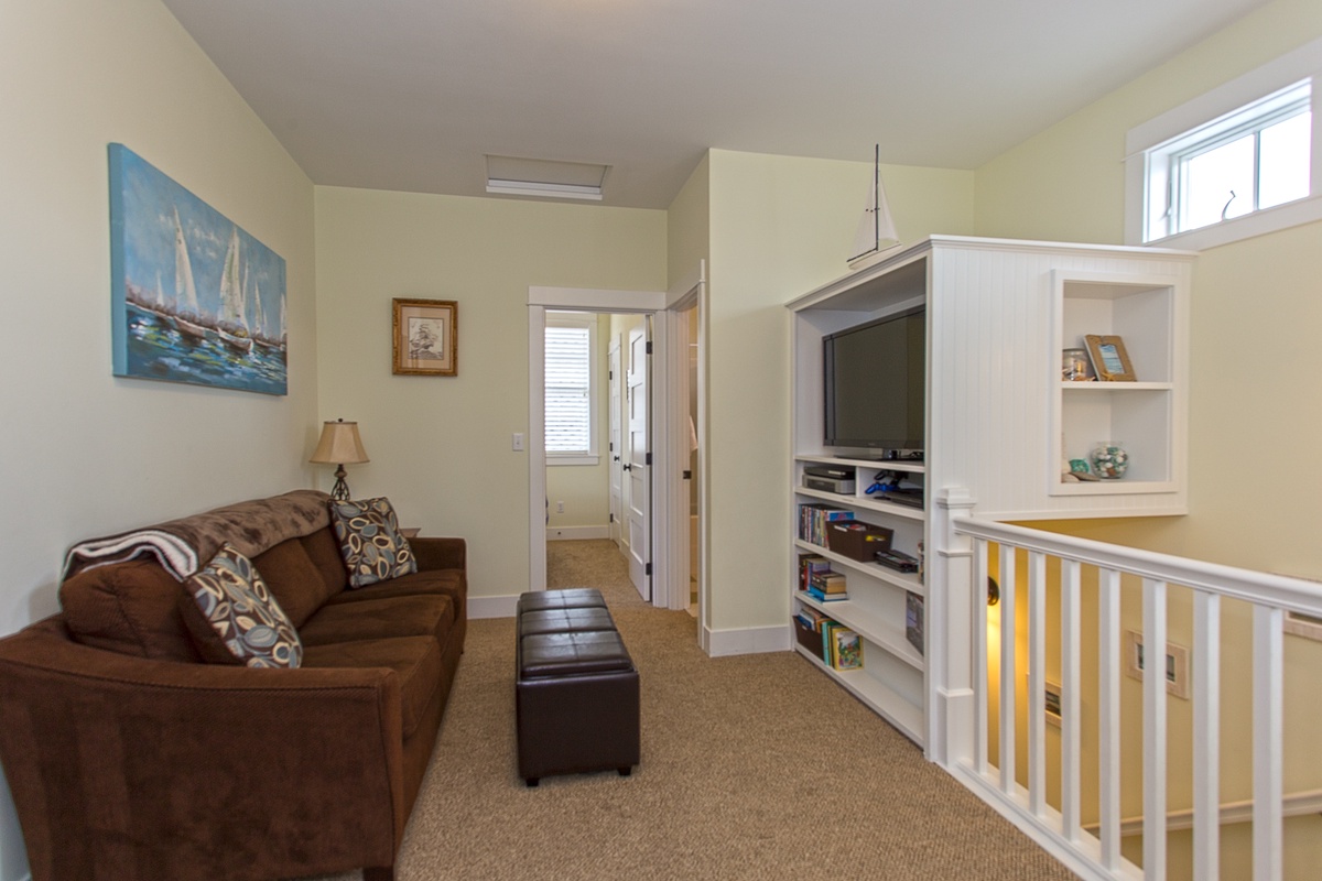 Media room with flat screen TV and gaming system	