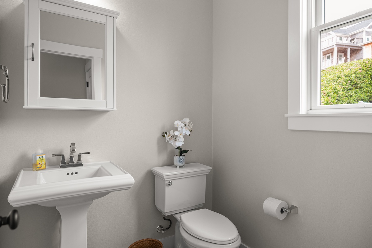 Upstairs half bath