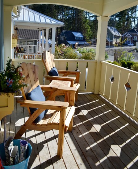Outdoor seating on front Porch