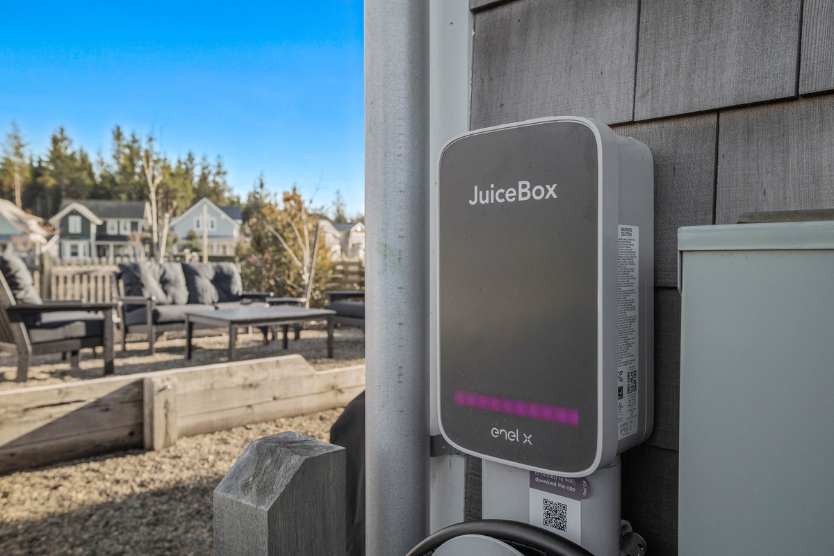 Plug into the electric vehicle charger