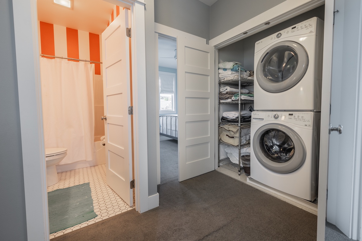 In-house washer and dryer makes doing laundry easy