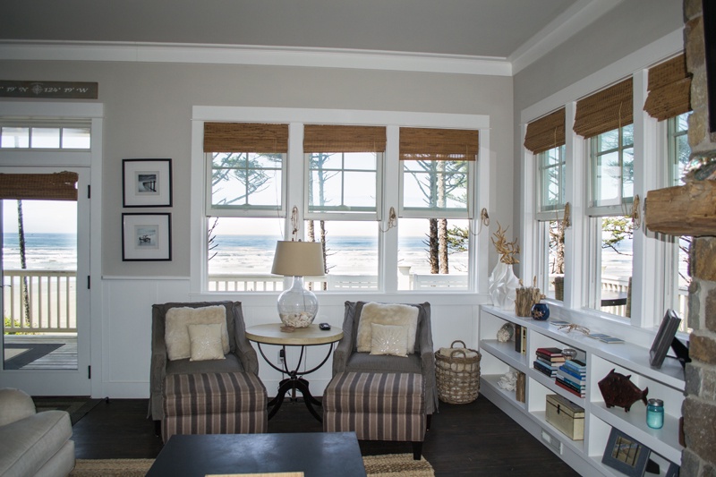 View of the ocean while relaxing in the living room