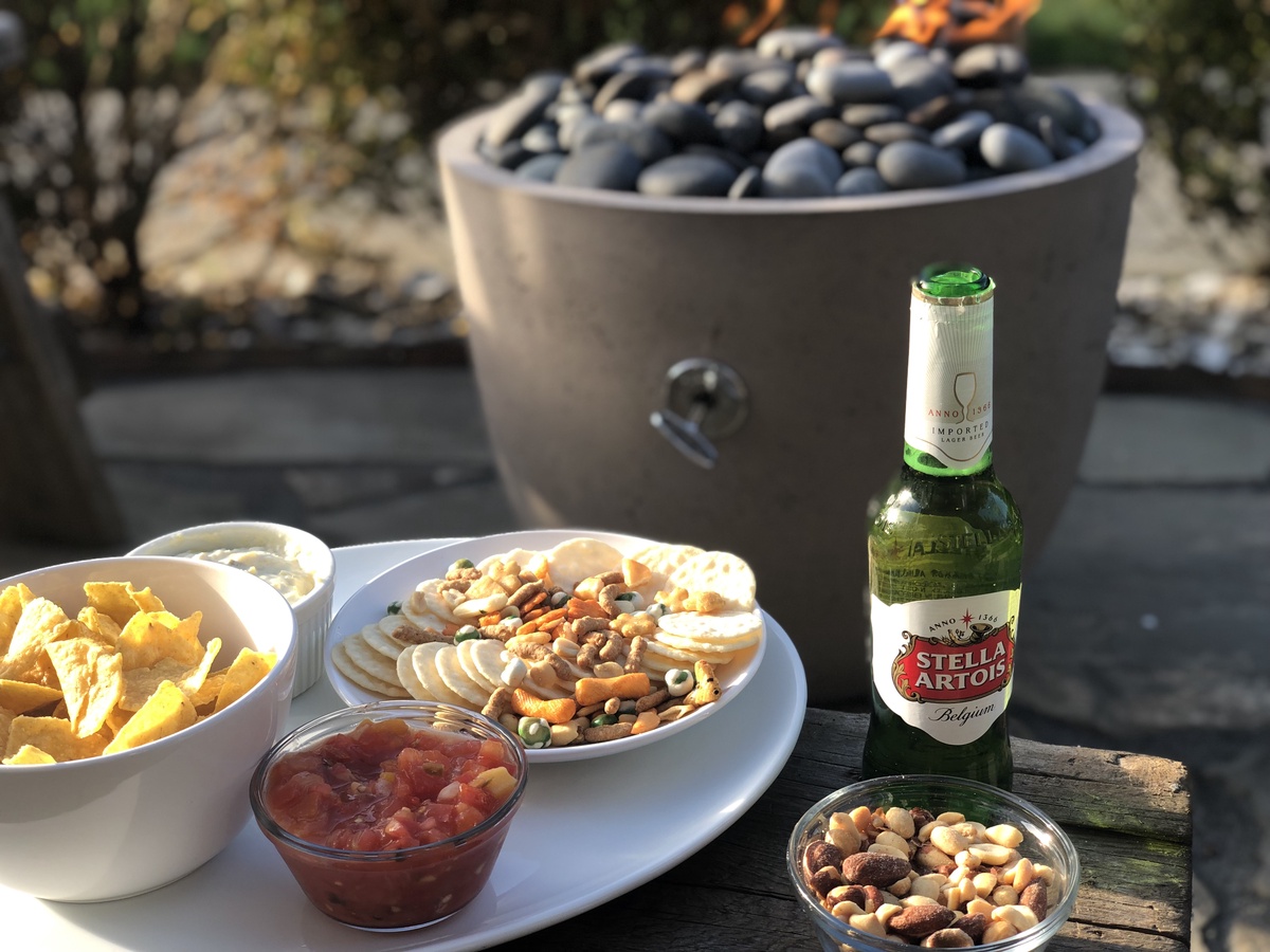 Dine al fresco by the private firepit