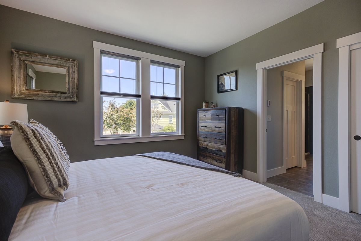 Second floor primary bedroom offers comfort, style and relaxation