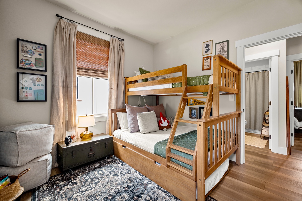 Twin-over-full bunk bedroom