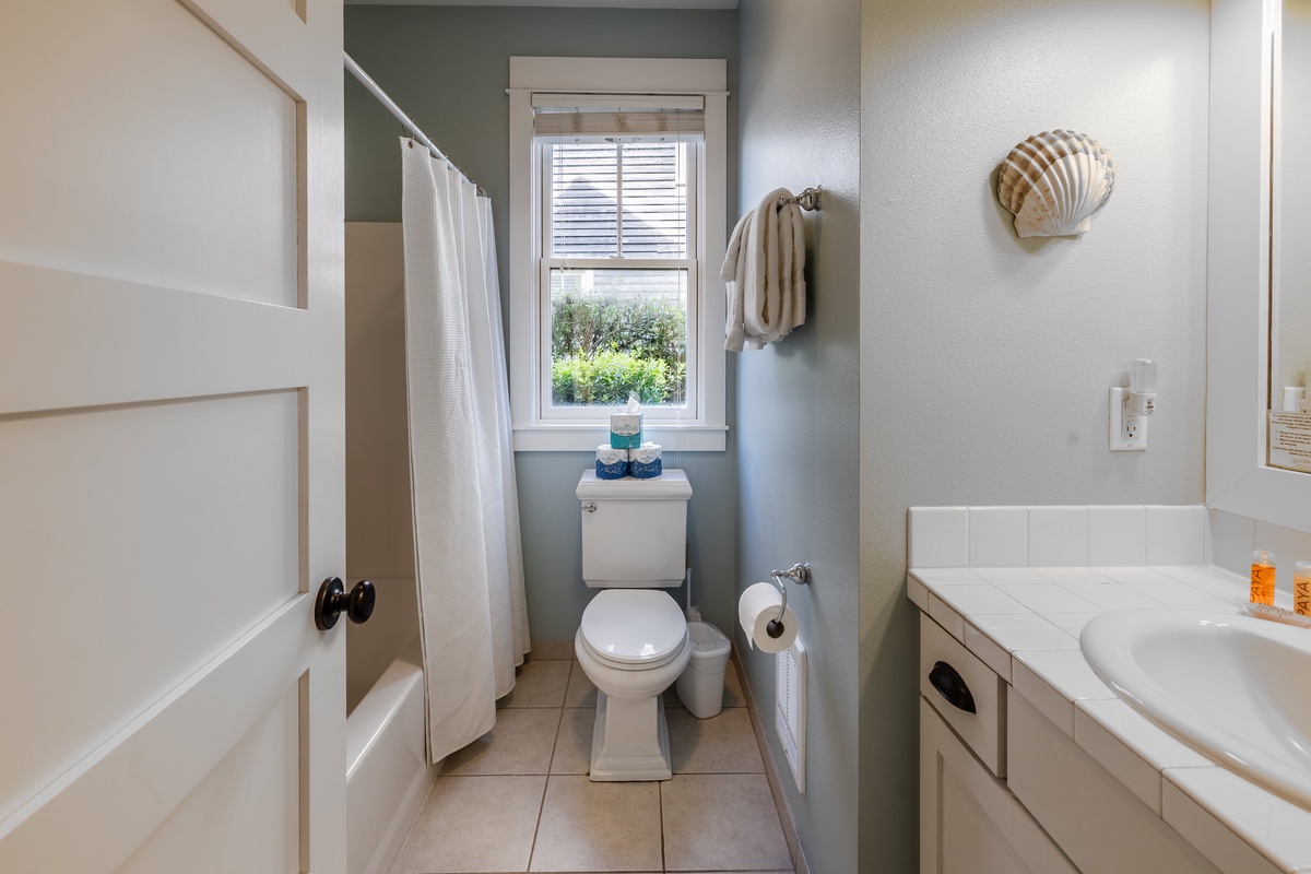 Main floor bathroom is the perfect space to refresh