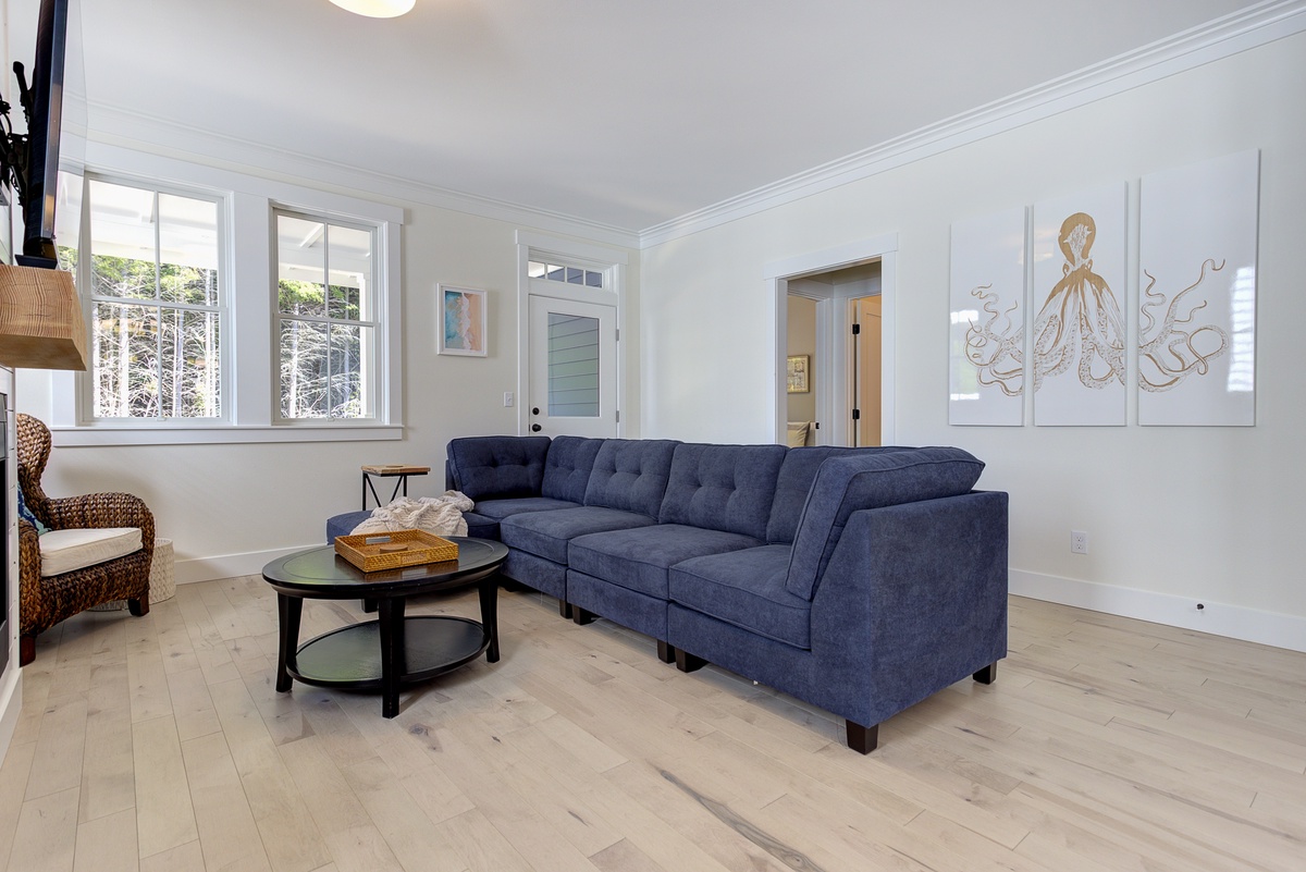 Sink into the sofa and turn on the Smart TV