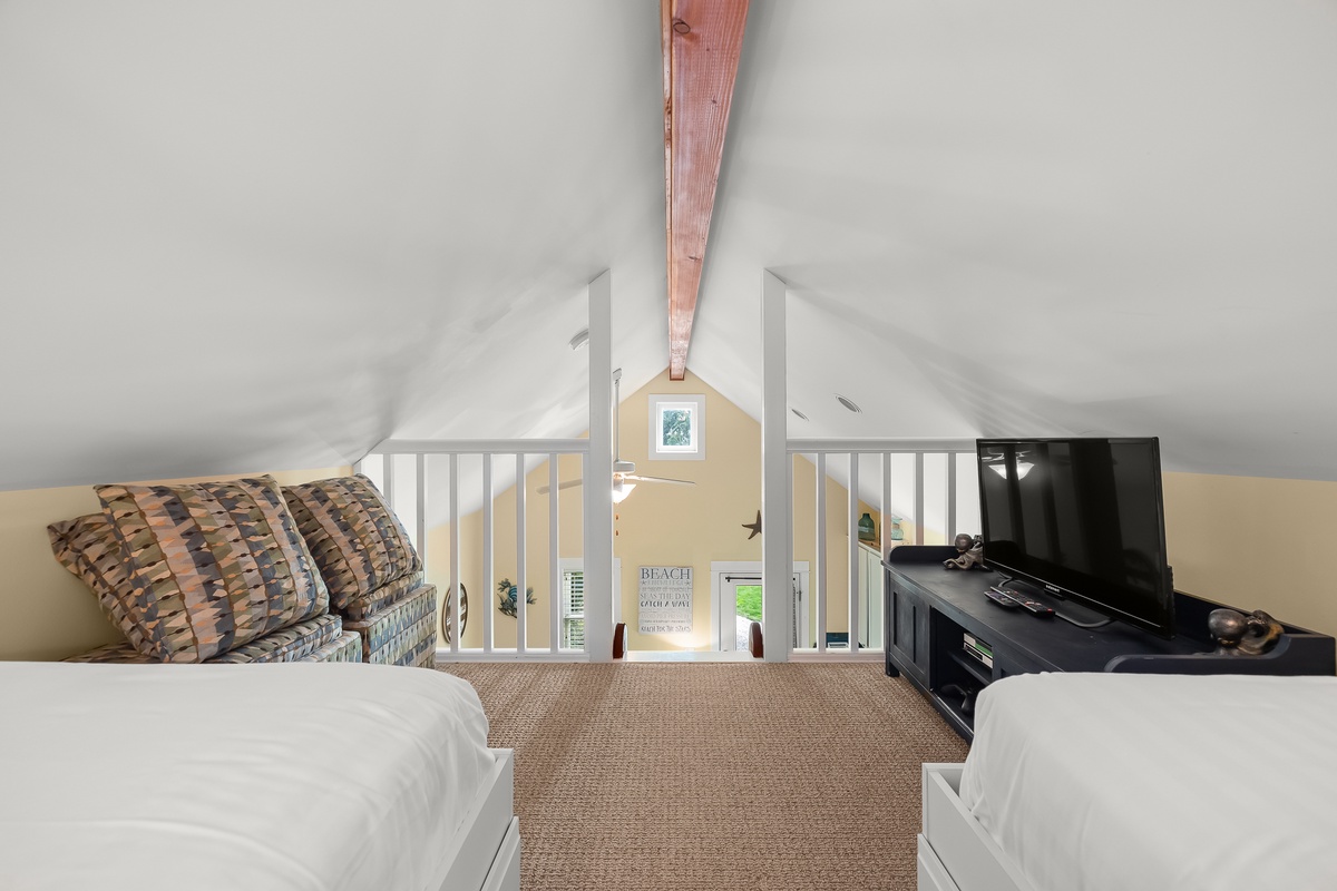 view from twin beds