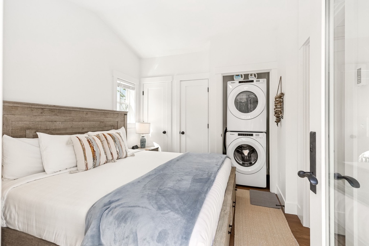 Primary bedroom with laundry