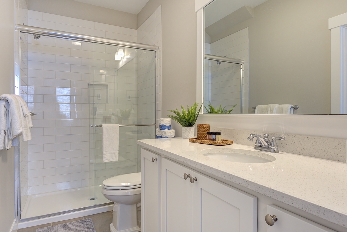 Refresh in the primary ensuite bathroom