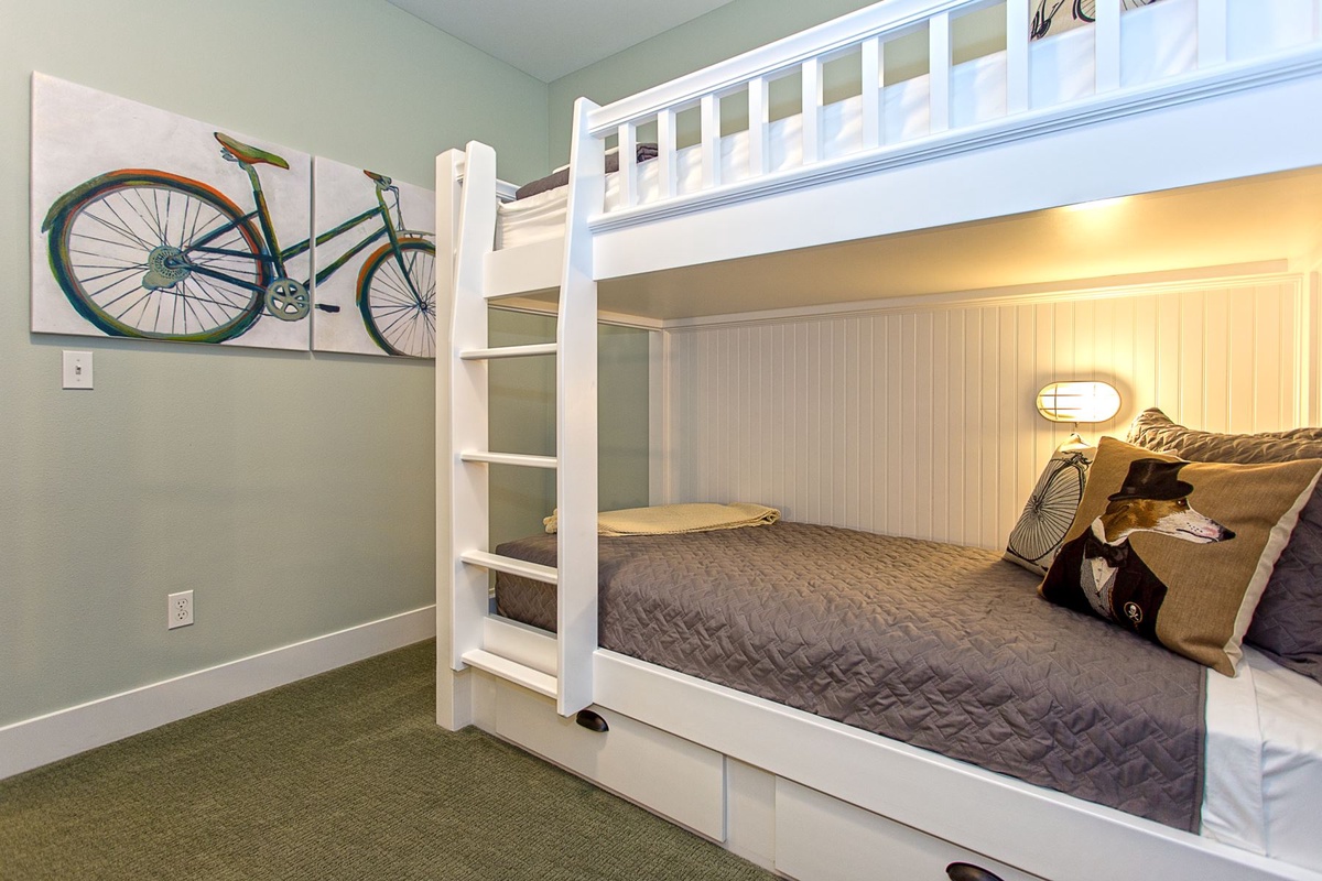 Each bunk bed has individual reading lights