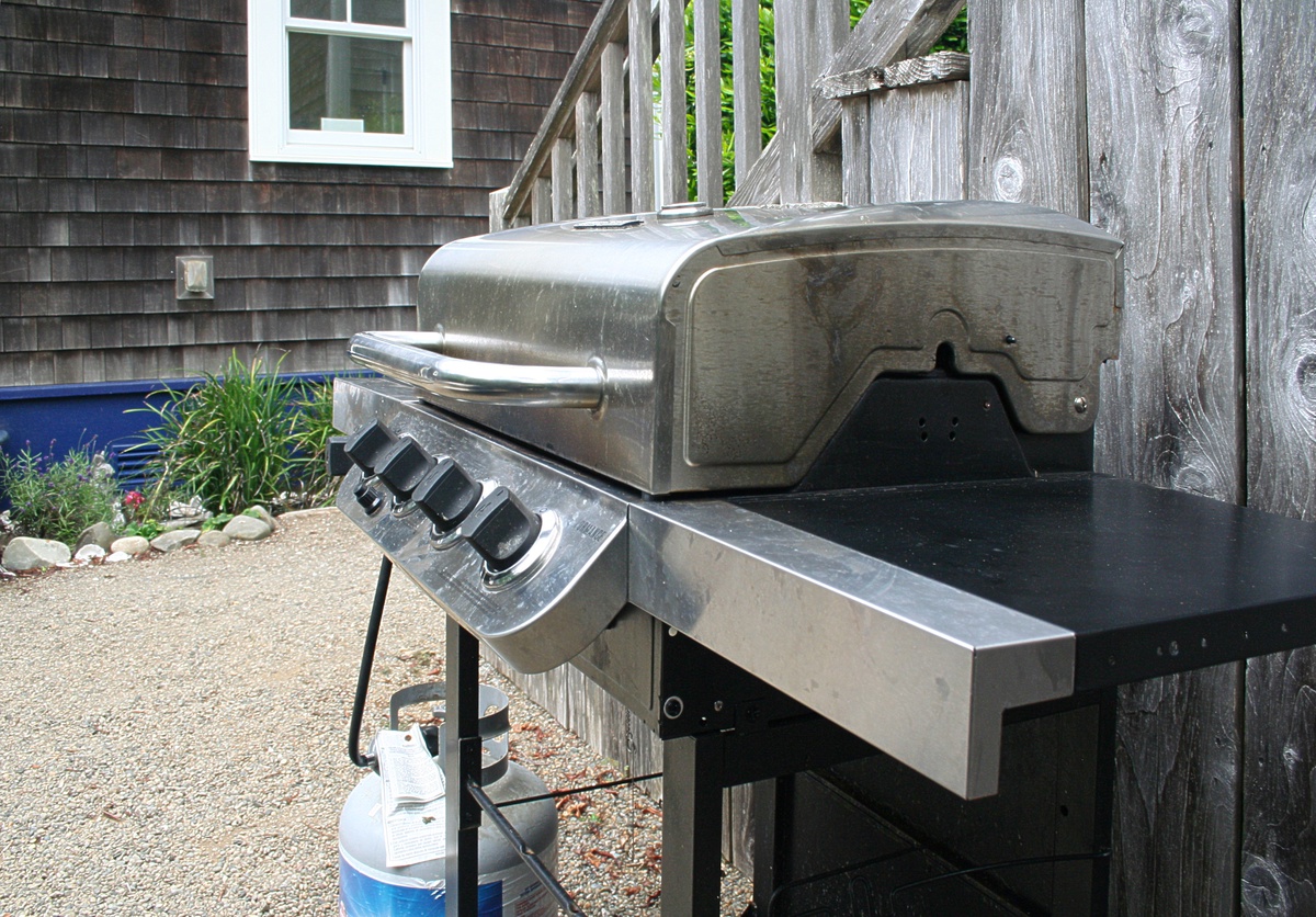 Grill dinner on the gas barbeque