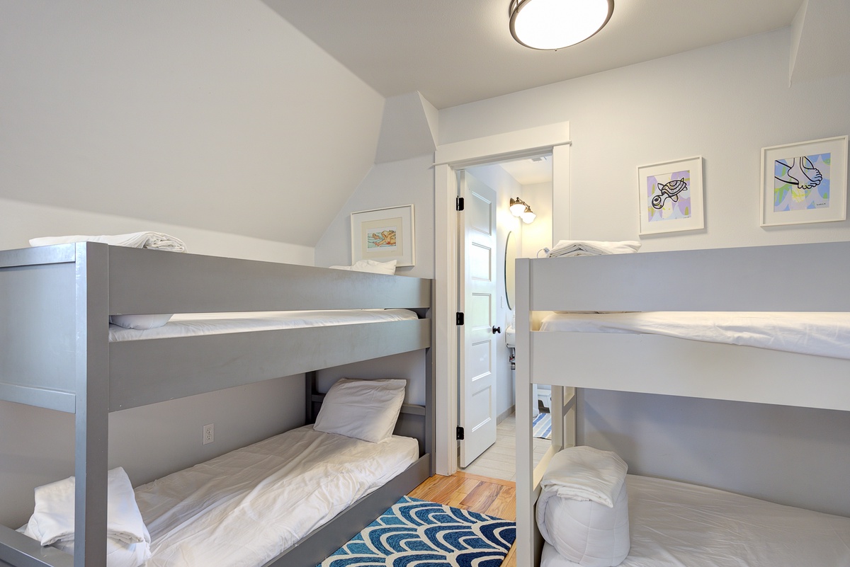 Rest and recharge in the top floor bunk room