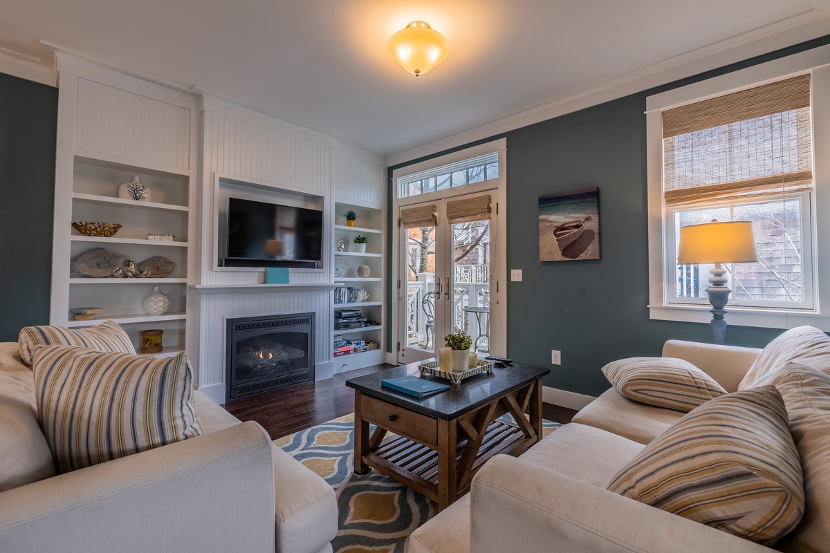 Living room with balcony gives you two spaces to relax and rejuvenate