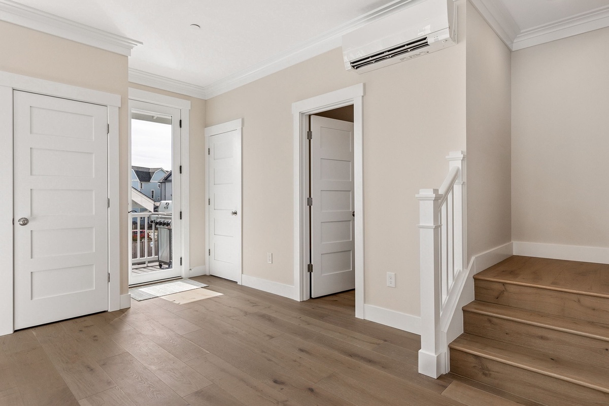 Private balcony off of kitchen