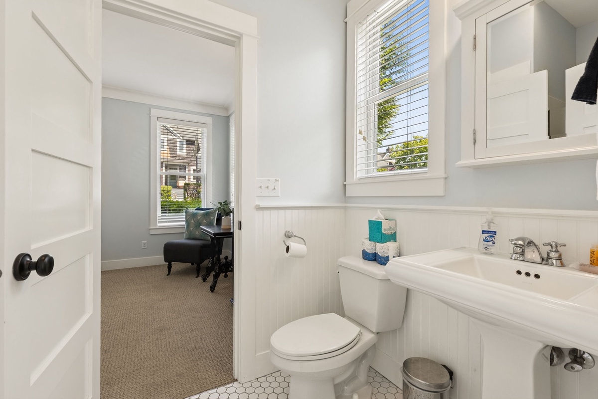 Main level primary ensuite bathroom