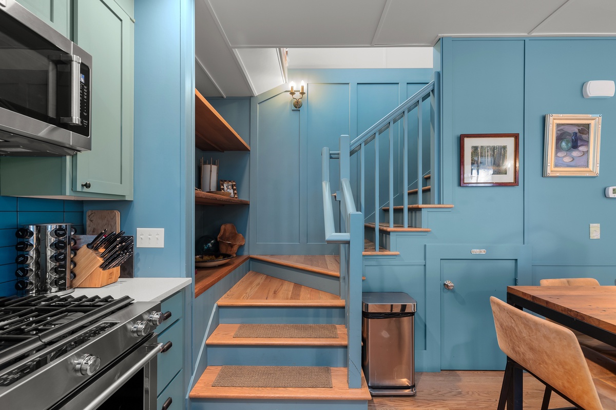 At end of the day, head upstairs to the bedroom level
