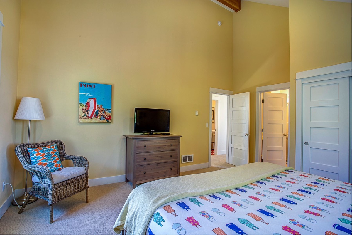 Spacious second floor primary king bed designed for relaxation