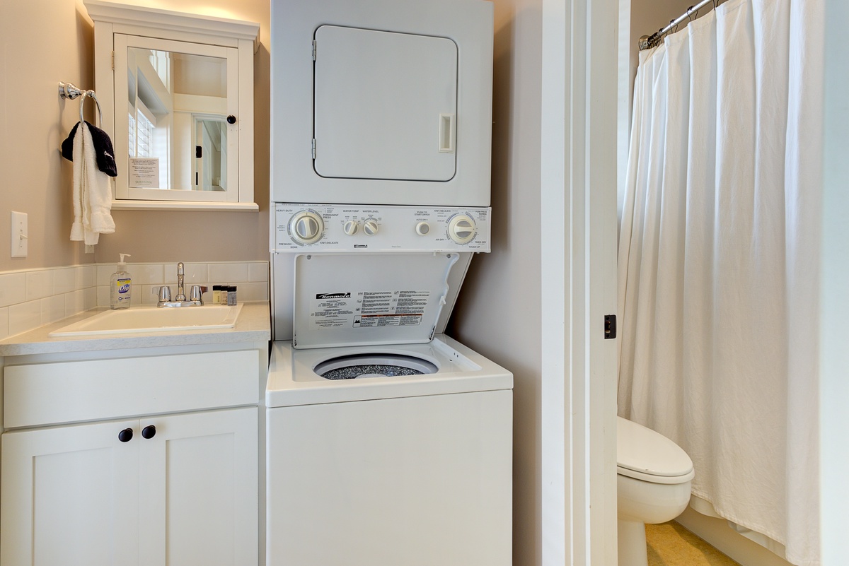 laundry and bathroom