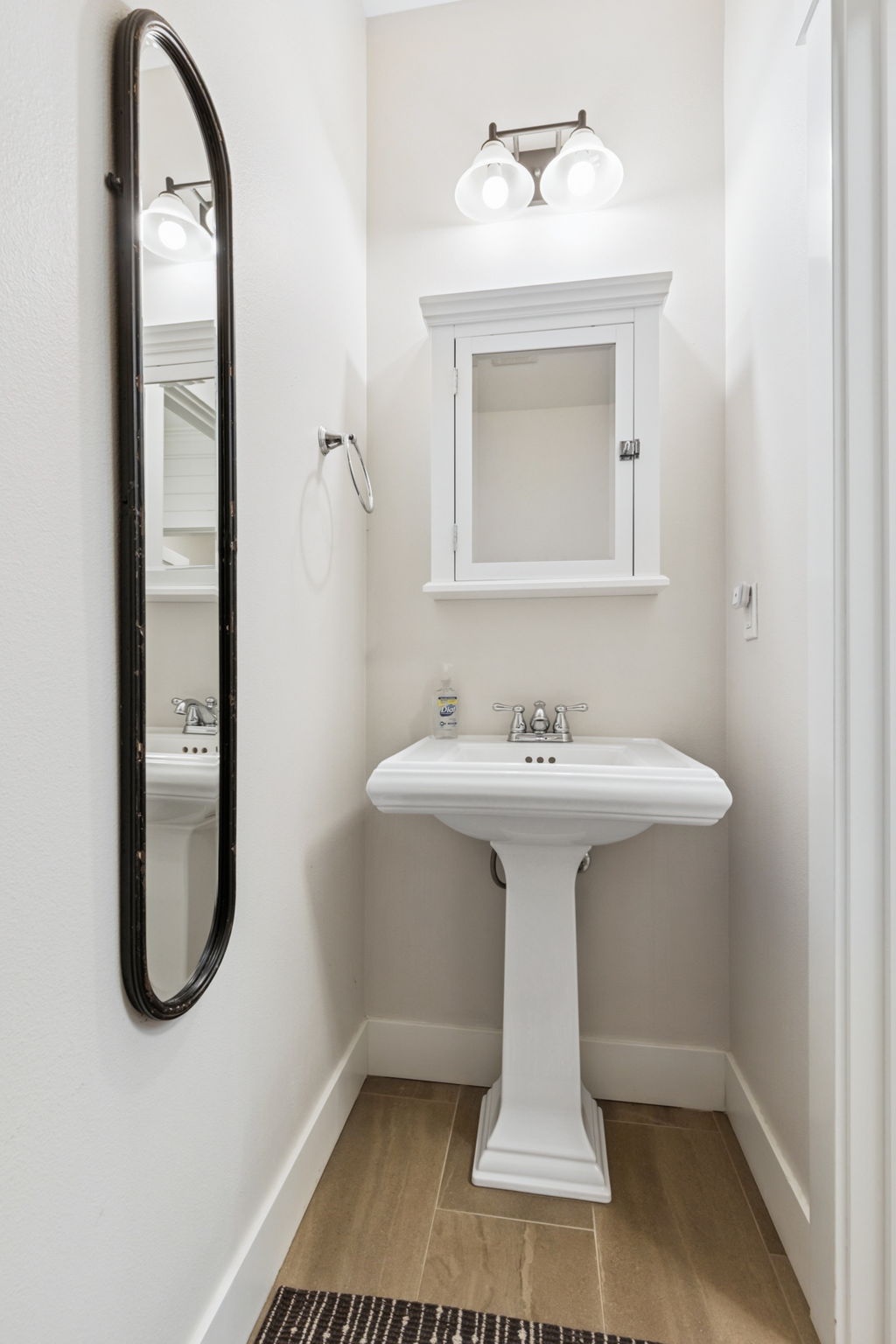 Lower level half bath