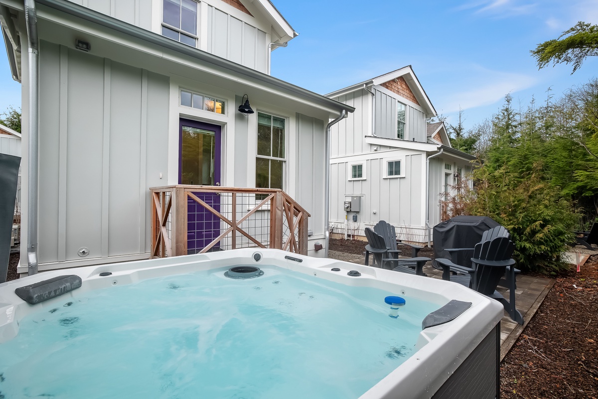 Relax and unwind in your own private hot tub