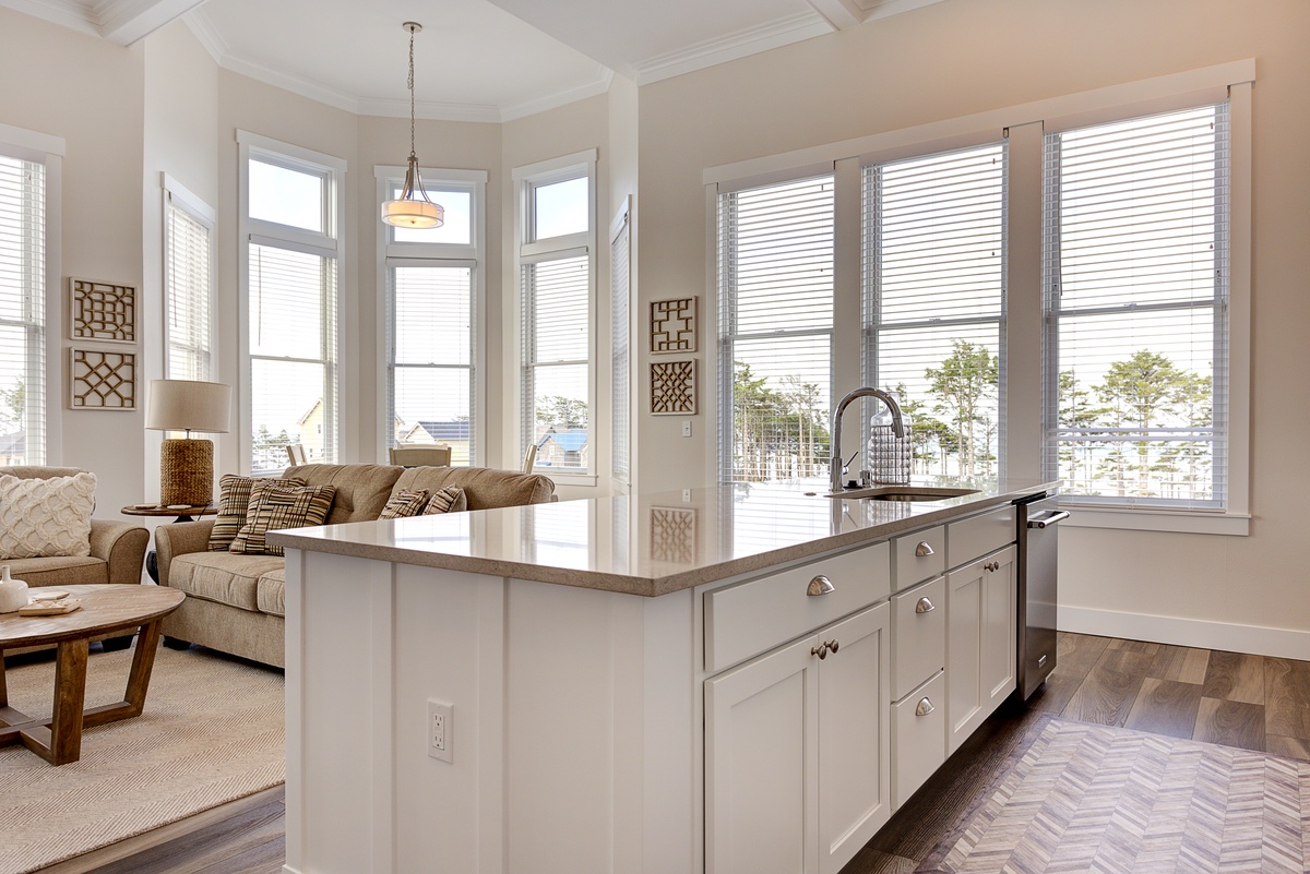 Plenty of prep space on the kitchen island