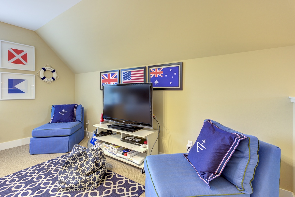 Bunk room TV is perfect for movie night