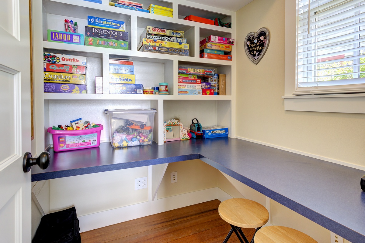 space for work or play off dining room