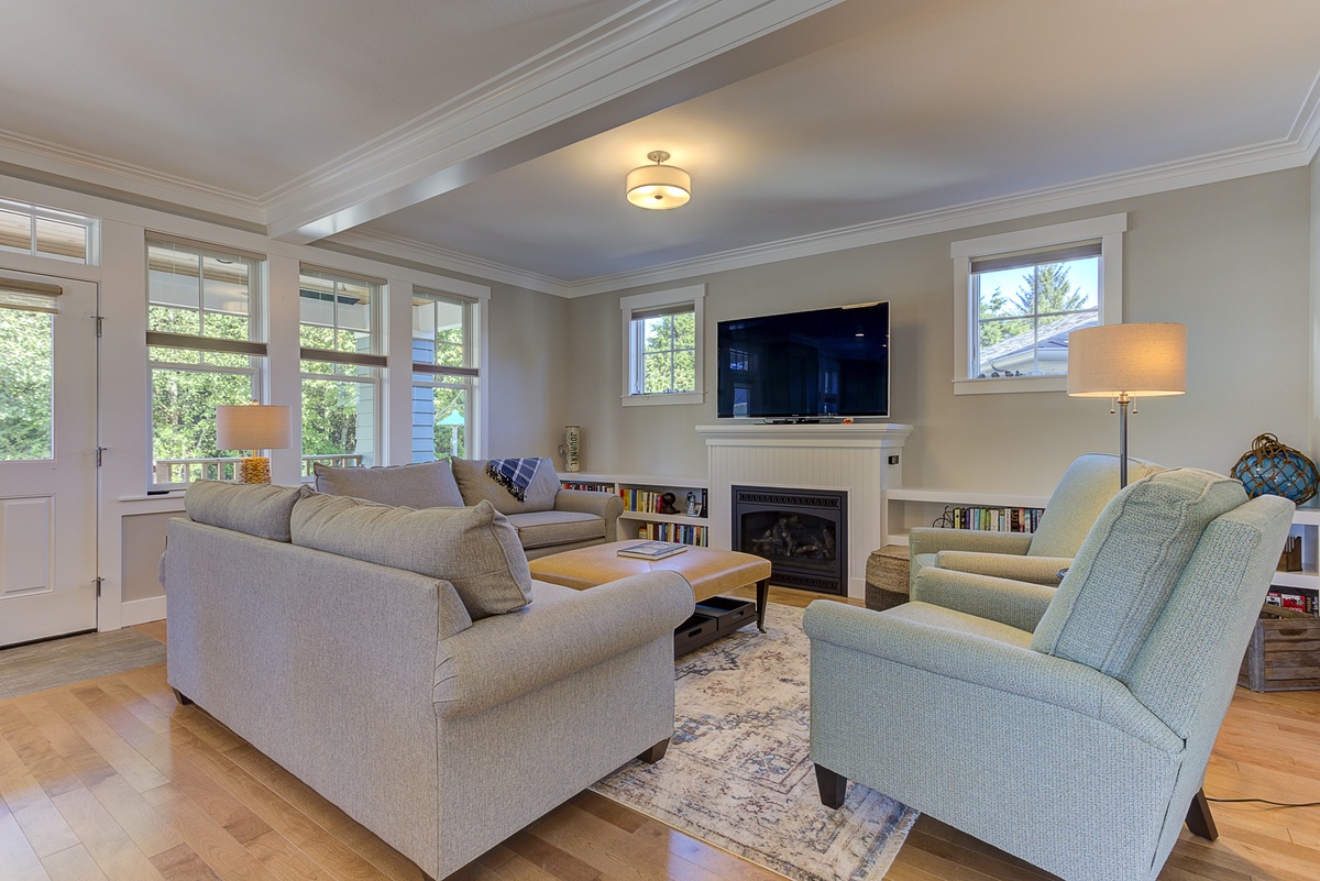 Make yourself at home in the cozy living room