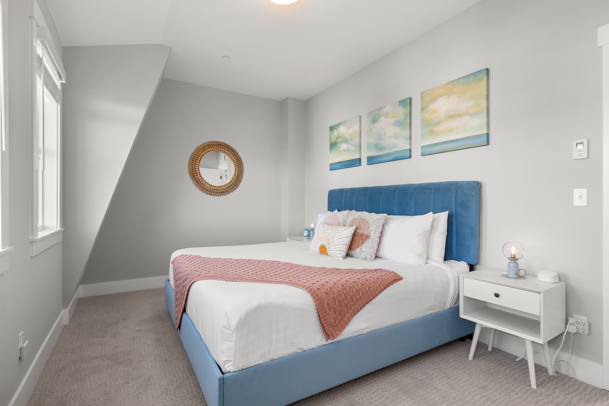 Sleep like royalty in the primary king bedroom