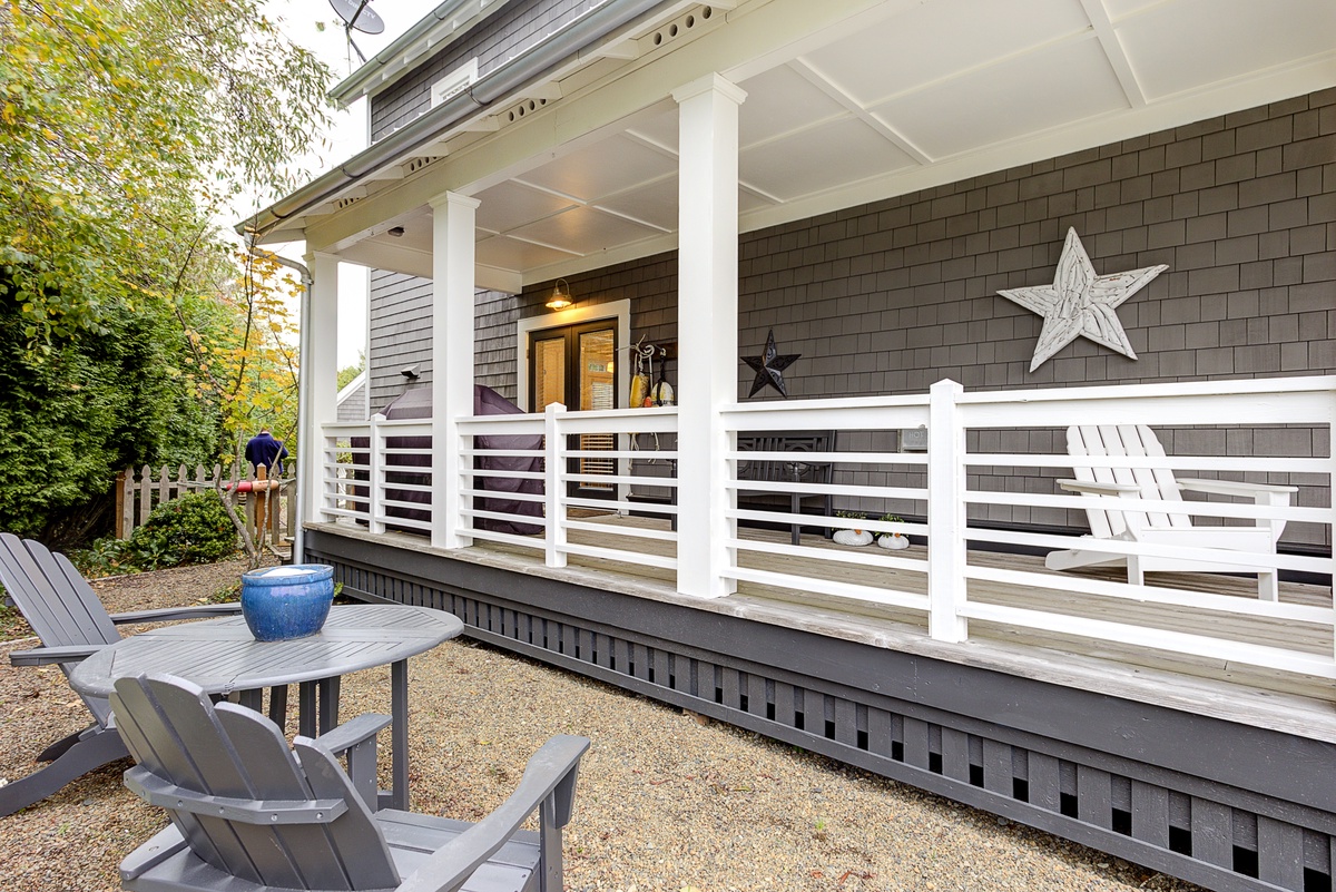 Large wraparound deck for lazy afternoons