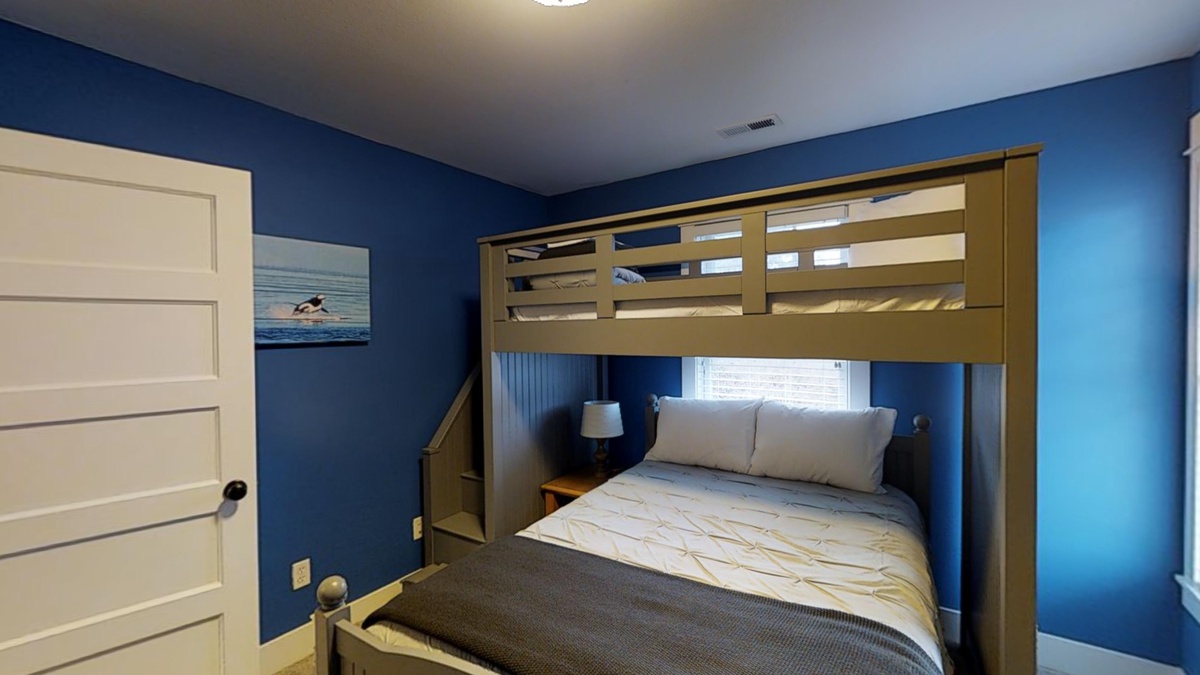 The bunk room is perfect for kids and guests alike